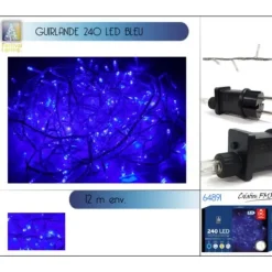Badaboum Guirlande Lumineuse 240 Led Bleu 12M