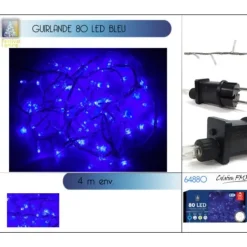 Badaboum Guirlande Lumineuse 80 Led Bleu 4M Best