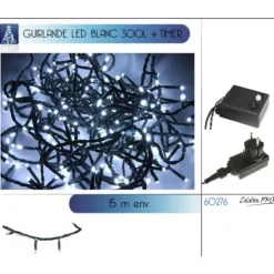 Badaboum Guirlande Lumineuse 300 Led Blanc Froid Avec Timer Sale