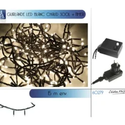 Badaboum Guirlande Lumineuse 300 Led Blanc Chaud Avec Timer Best