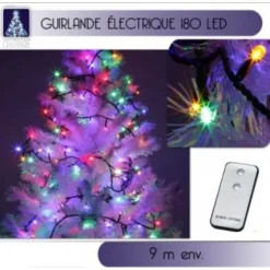 Badaboum Guirlande Lumineuse 180 Led Multicolore Avec Telecommande Hot