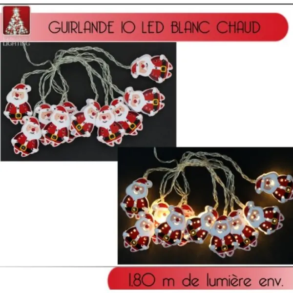 Badaboum Guirlande Lumineuse A Pile 10 Led P Re Noel Online