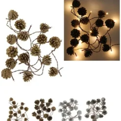 Badaboum Guirlande Lumineuse A Pile 15 Led Pomme De Pin