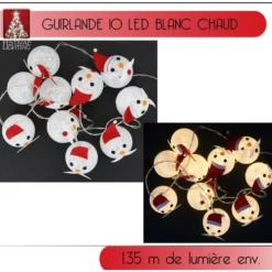 Badaboum Guirlande Lumineuse A Pile 10 Led Bonhomme Sale