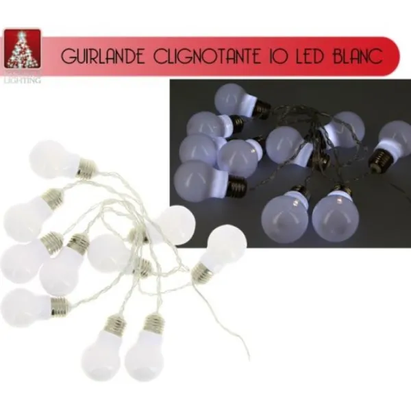 Badaboum Guirlande Lumineuse A Pile 10 Led Forme Ampoule Outlet