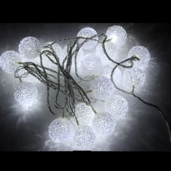 Badaboum Guirlande Lumineuse Boule 20 Led Blanc Discount