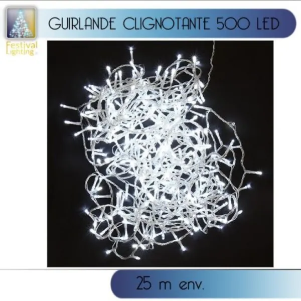 Badaboum Guirlande Lumineuse Clignotante 500 Led Blanc Froid Best