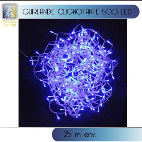 Badaboum Guirlande Lumineuse Clignotante 500 Led Bleu Outlet
