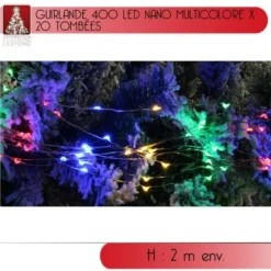 Badaboum Guirlande Lumineuse De Noel Nano 400 Led Multicolore Sale