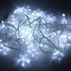 Badaboum Guirlande Lumineuse Electrique 40 Led Etoile Blanc New