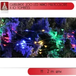 Badaboum Guirlande Lumineuse Pas Cher 200 Led Nano Multicolore