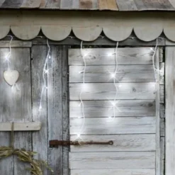 Badaboum Guirlande Stalactite De Noel Ext Rieur 500 Cm 119 Led Blanc Froid Discount