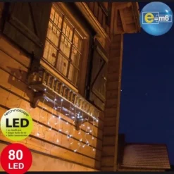 Badaboum Guirlande Stalactite De Noel Ext Rieur 80 Led 200Cm New