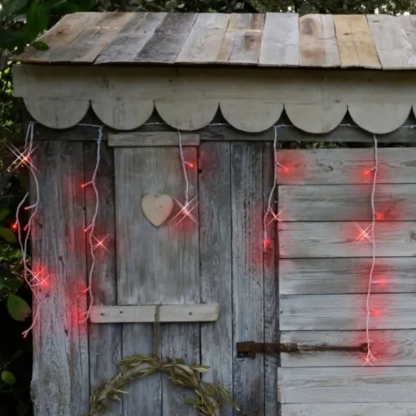 Badaboum Guirlande Stalactite De Noel Ext Rieur 20M 480 Led Rouge Sale