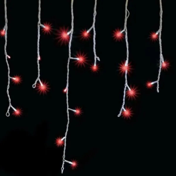 Badaboum Guirlande Stalactite De Noel Ext Rieur 20M 480 Led Rouge Sale