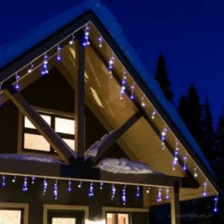 Badaboum Guirlande Stalactite De Noel Ext Rieur 500Cm 180 Led Blanc Et Bleu Best