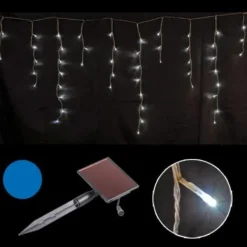 Badaboum Guirlande Stalactite Solaire 150 Led Bleues Sale