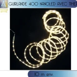 Badaboum Guirlande Tube Lumineux 400 Nanoled Blanc Chaud Hot