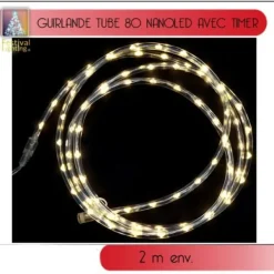 Badaboum Guirlande Tube Lumineux 80 Nanoled Blanc Chaud Clearance
