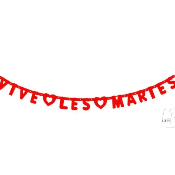 Badaboum Guirlande Vive Les Mari S Rouge