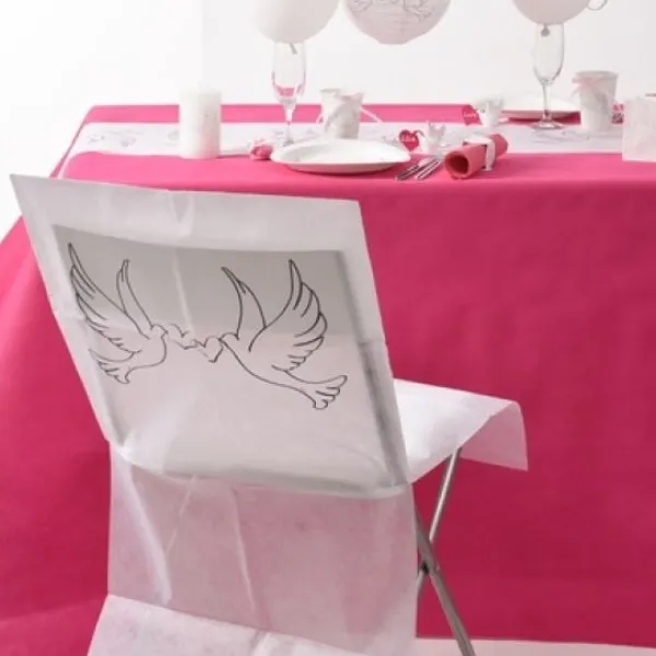 New Housse De Chaise Mariage Colombe X10 Theme Colombe