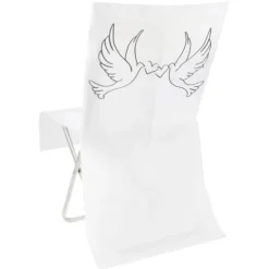 New Housse De Chaise Mariage Colombe X10 Theme Colombe