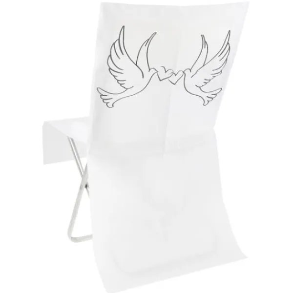 New Housse De Chaise Mariage Colombe X10 Theme Colombe