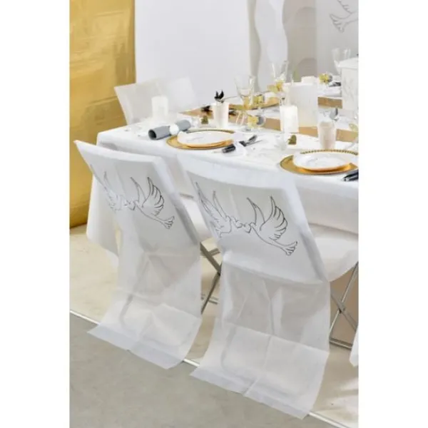 New Housse De Chaise Mariage Colombe X10 Theme Colombe