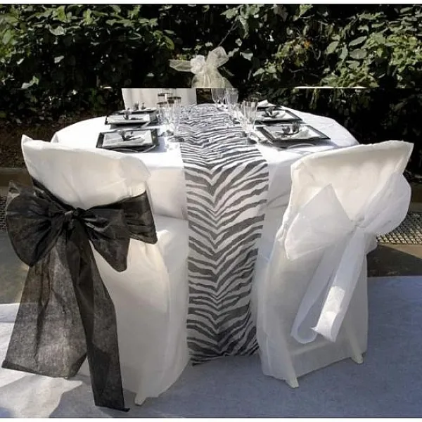 Badaboum Housse De Chaise Mariage Integrale Bleu Marine X 5 Pi Ces Discount