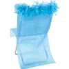 Badaboum Housse De Chaise Plume Turquoise X 10 Pi Ces