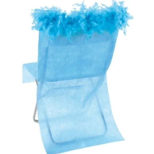 Badaboum Housse De Chaise Plume Turquoise X 10 Pi Ces