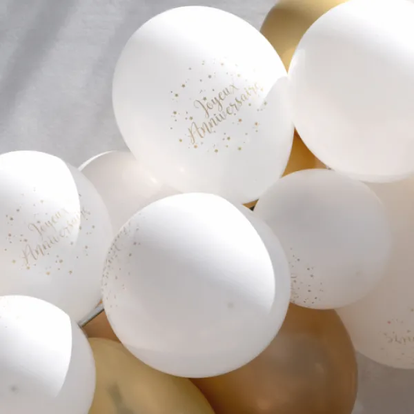 New Kit Arche De 50 Ballons Joyeux Anniversaire & Rubans Theme Joyeux Anniversaire