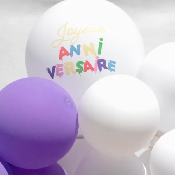 Kit Arche De 50 Ballons Joyeux Anniversaire Multicolore & Rubans Theme Joyeux Anniversaire