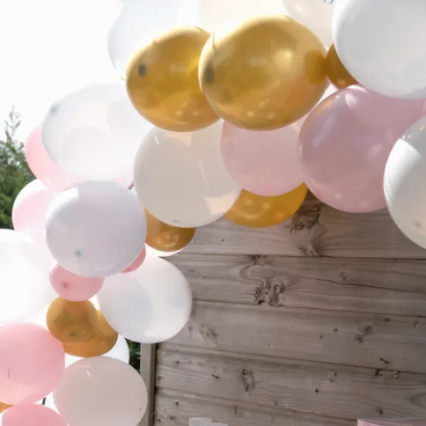 Hot Kit Arche De 50 Ballons Naissance Girl Or Boy & Rubans Theme Gender Reveal