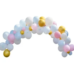 Hot Kit Arche De 50 Ballons Naissance Girl Or Boy & Rubans Theme Gender Reveal