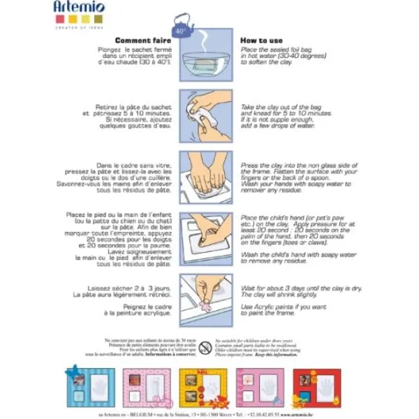 Clearance Kit Cadre Empreinte B B Et Photo Theme D Co Baby Shower