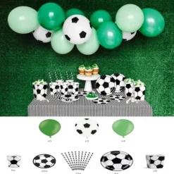 Discount Kit D Coration Anniversaire Enfant Football 60 Pi Ces Theme Deco Football