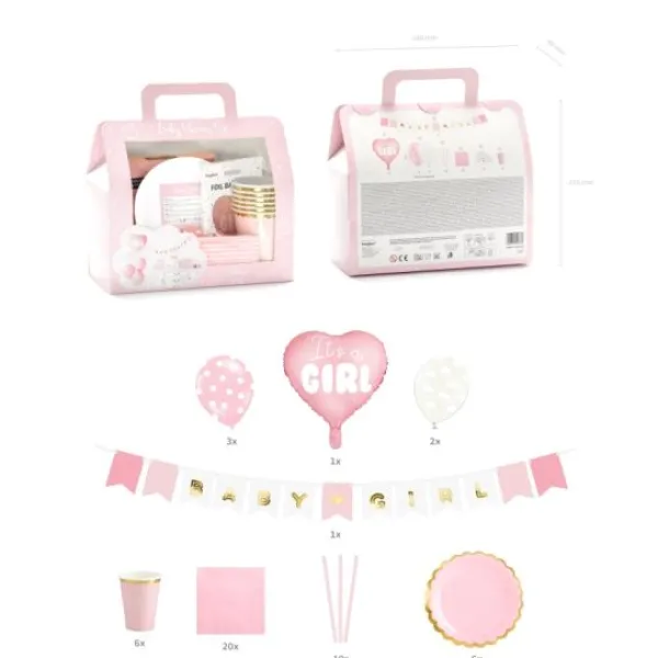 Online Kit D Coration F Te Naissance " Its A Girl " 49 Pi Ces Theme D Co Baby Shower