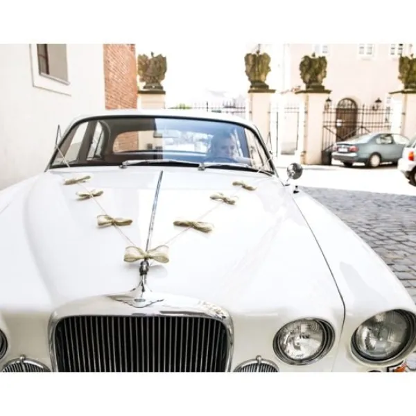 Clearance Kit De D Coration Voiture Jute Et Dentelle Theme Dentelle