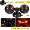 Badaboum Lampe Disco 2 Boules Tournante Sur 2 Pieds Hot