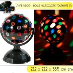 Badaboum Lampe Disco Boule Tournante Multicolore 3D Hot