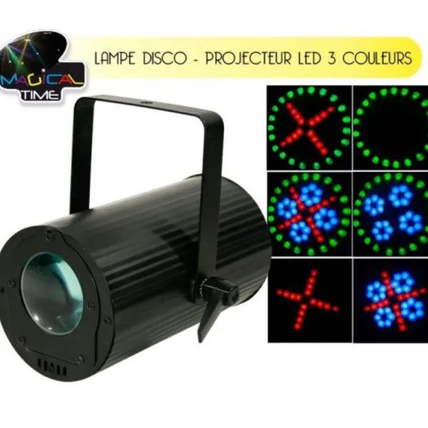 Badaboum Lampe Disco Projecteurs Led 3 Couleurs Discount