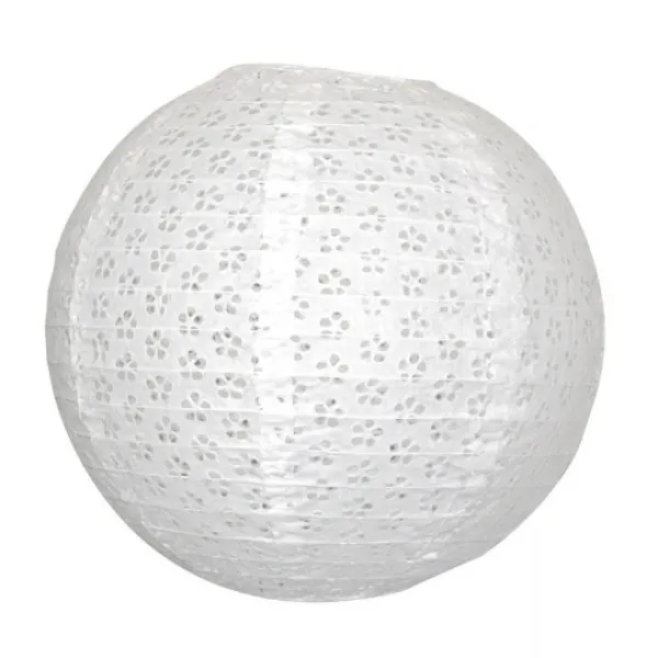 Clearance Lanterne Japonaise Dentelle Vintage Blanc 15Cm Theme Dentelle