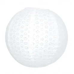 New Lanterne Japonaise Dentelle Vintage Blanche 35Cm Theme Dentelle