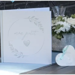 Hot Livre D'Or Bapt Me Nacr Bleu Ciel Theme D Co Baby Shower