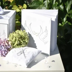 Discount Livre D'Or Colombe Et Deux Coeurs Theme Colombe