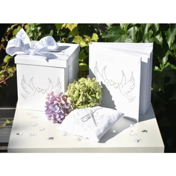 Discount Livre D'Or Colombe Et Deux Coeurs Theme Colombe