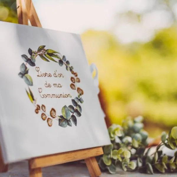 Online Livre D'Or De Ma Communion Vegetal Theme Communion