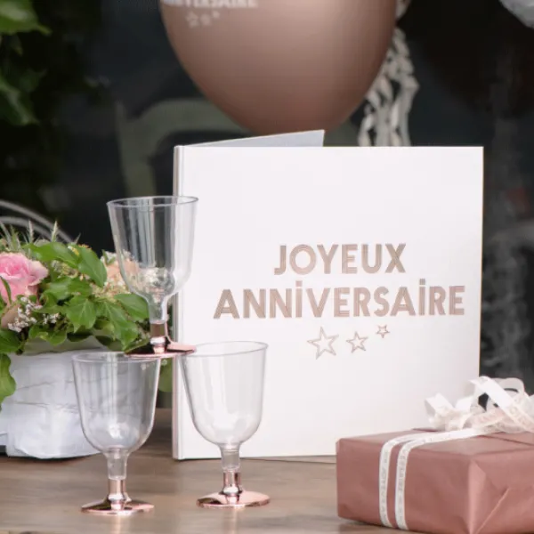 Hot Livre D'Or Joyeux Anniversaire Rose Gold Theme Joyeux Anniversaire