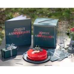 Hot Livre D'Or Joyeux Anniversaire Bleu Canard Theme Joyeux Anniversaire